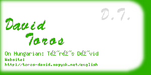 david toros business card